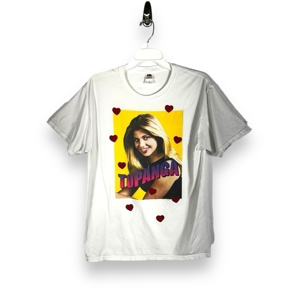 Vintage Boy Meets World Topanga Hearts Graphic Tee, White, Size Medium